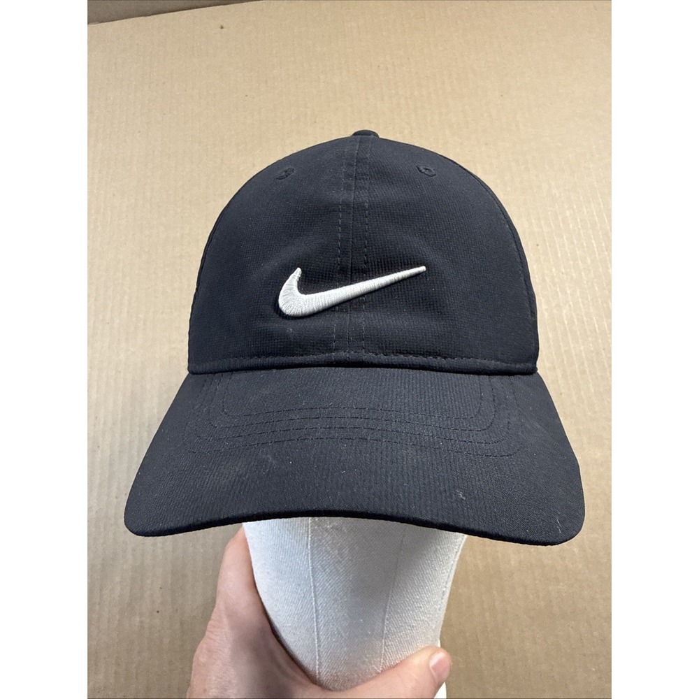Nike Golf Hat Cap Strap Back Mens One Size Black Legacy91 Dri-FIT Swoosh